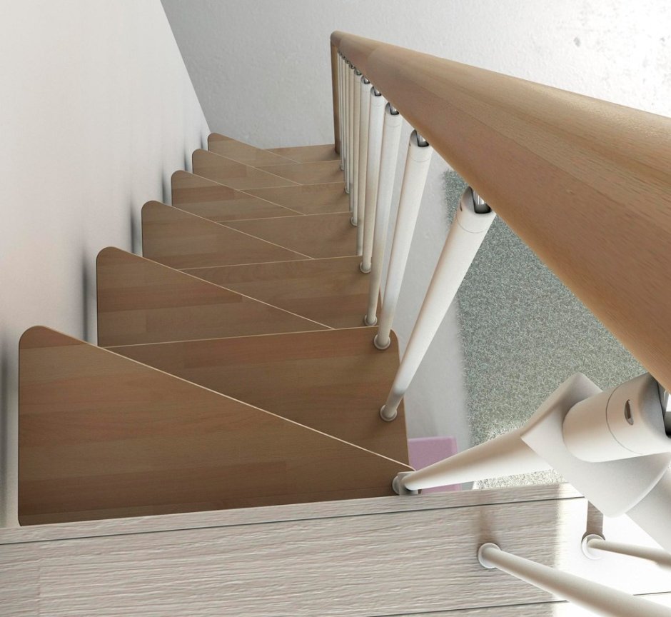 Лестница с треугольными ступеньками