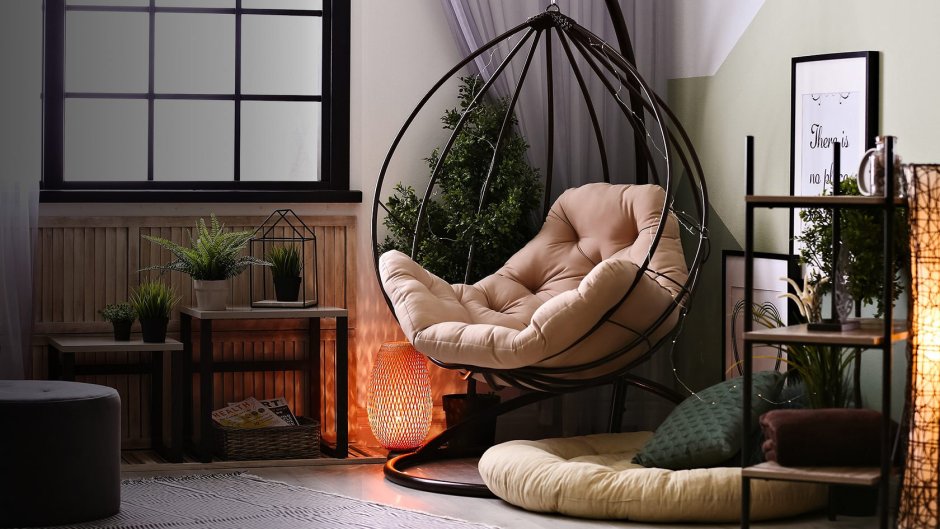 Подвесное кресло, Hanging Chair, HKLIVING, Rattan, Chair, Hanging, natural, Handmade, Fstorm
