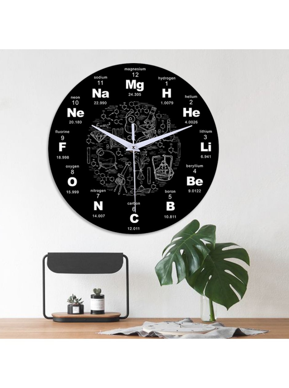 Круглые электронные часы на стену