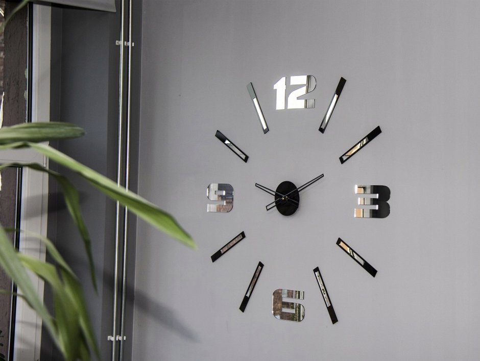 Большие стильные часы на стену