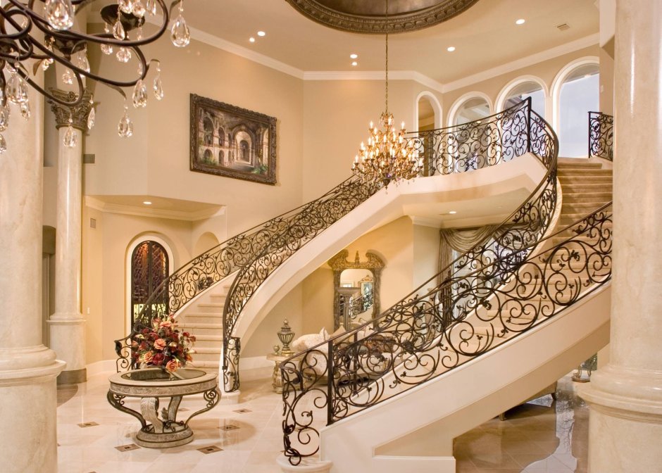 Красивые лестницы в особняках