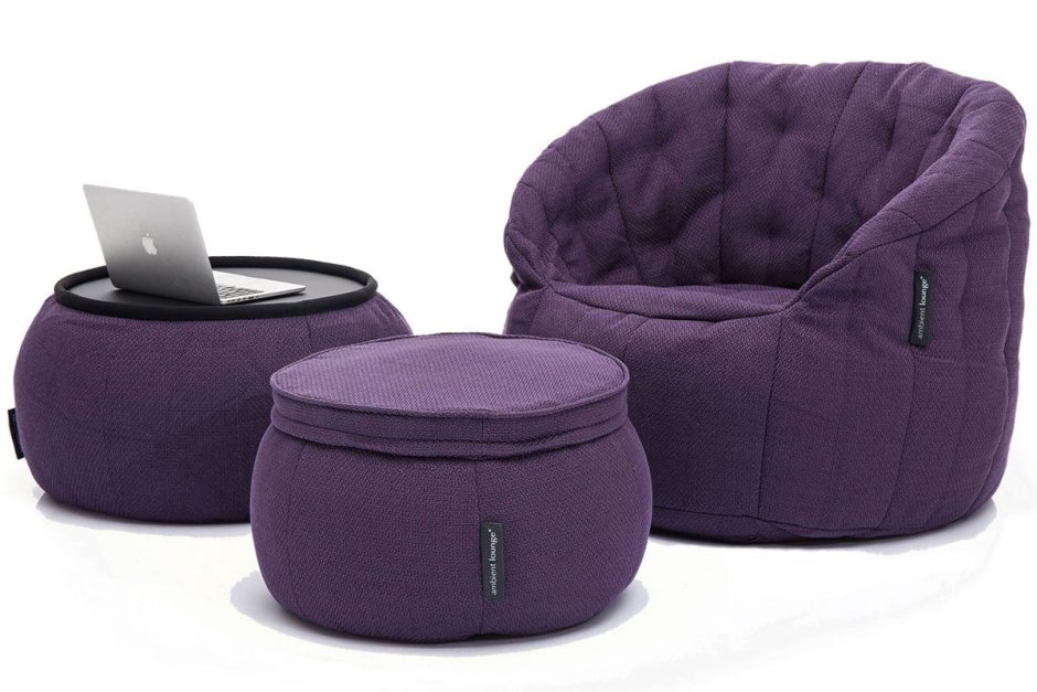 Кресло пуфик фиолетовый