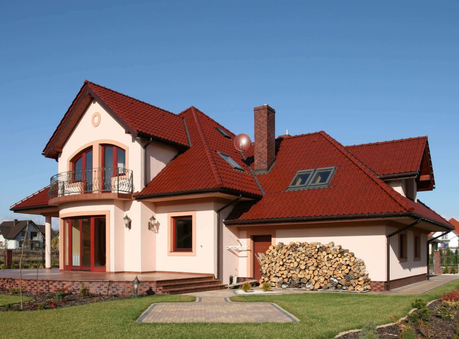 Английские дома с красной крышей