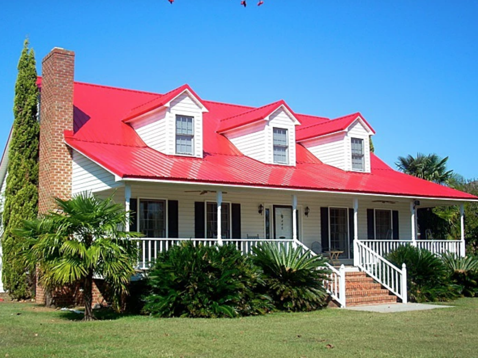 Загородные дома с красной крышей