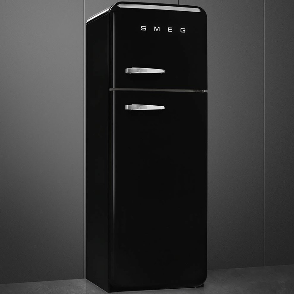 Холодильник черный глянцевый