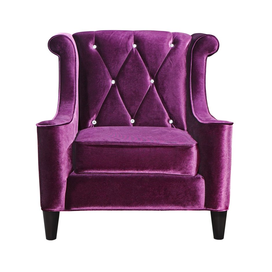 Кресло Джон вельвет фиолетовый