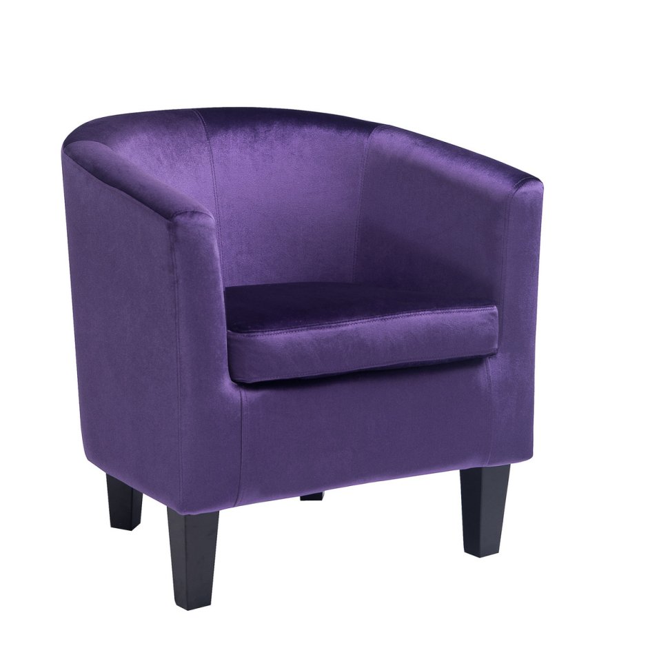 Прозрачное фиолетовое кресло