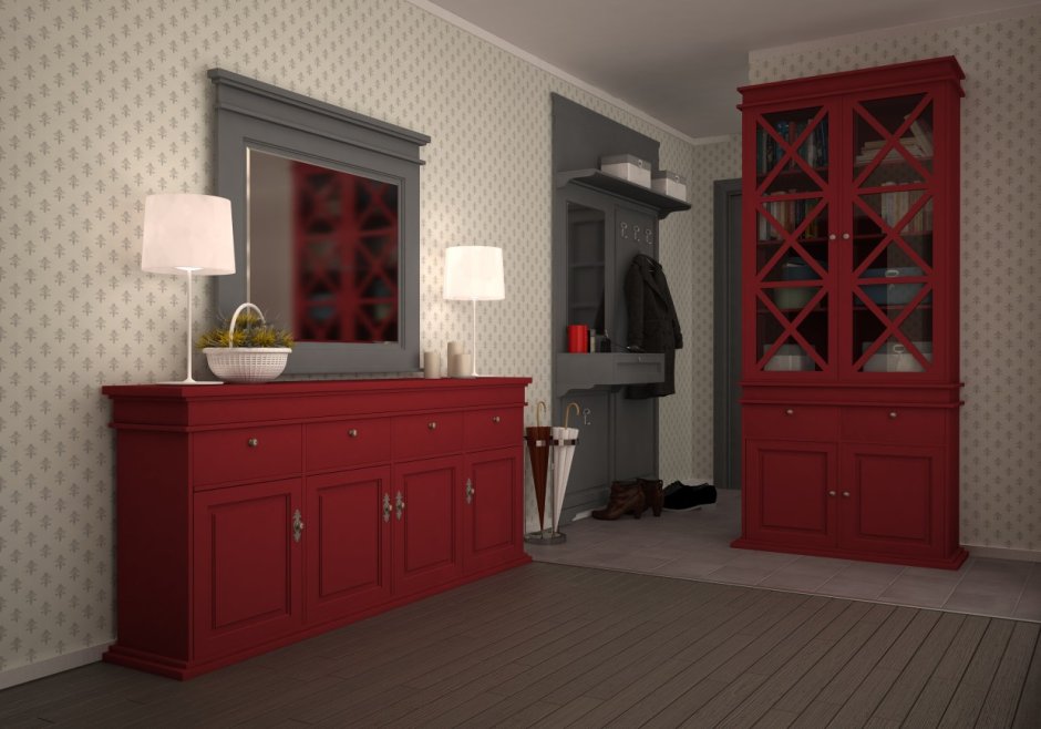 Комод серого цвета