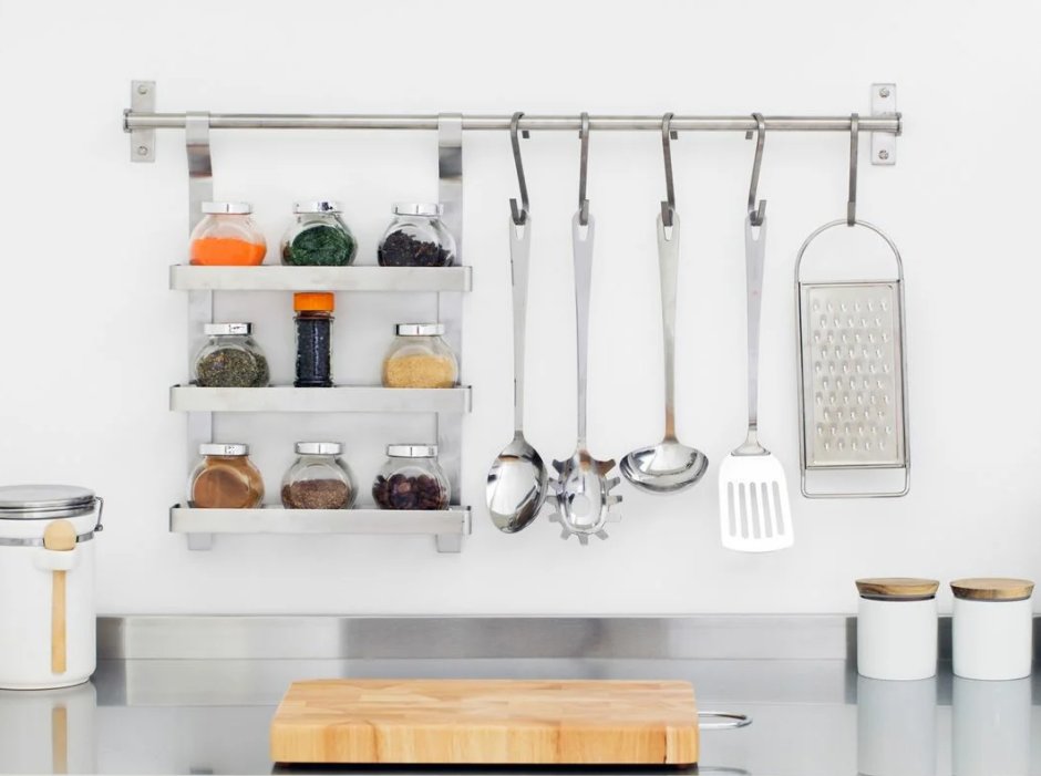 Рейлинговая система для кухни базовый набор 16 предметов