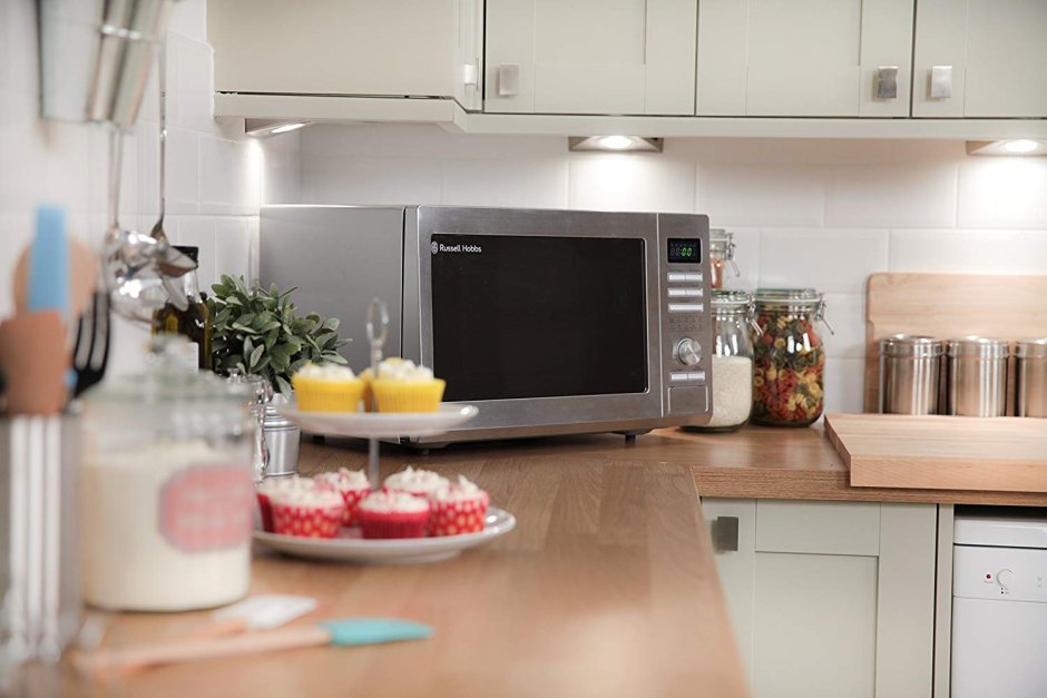 Kitchen with Microwave