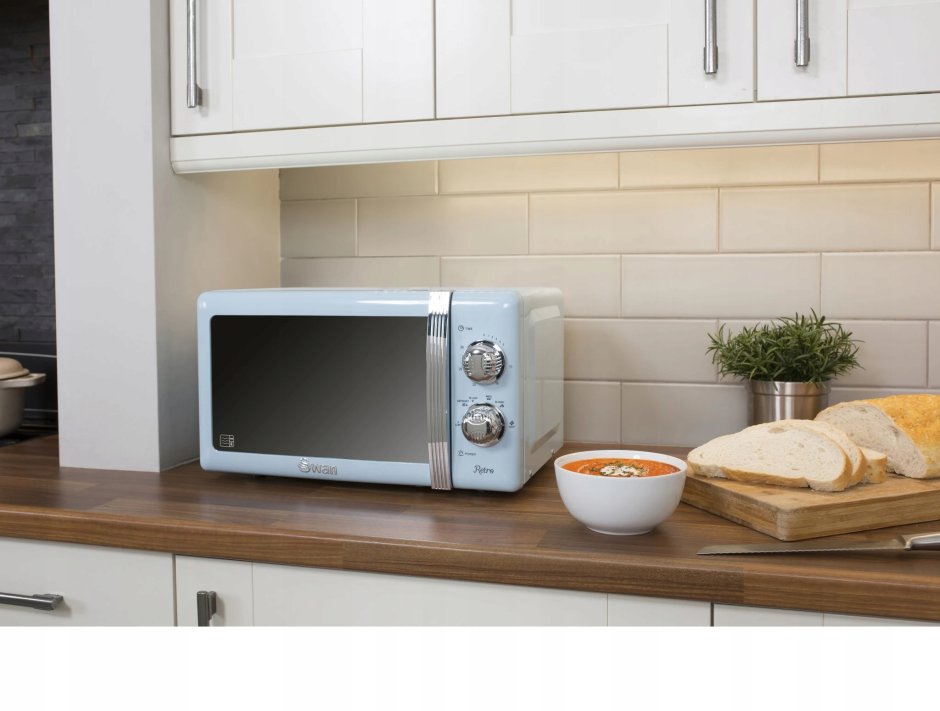 Микроволновая печь Swan ретро синий 20l