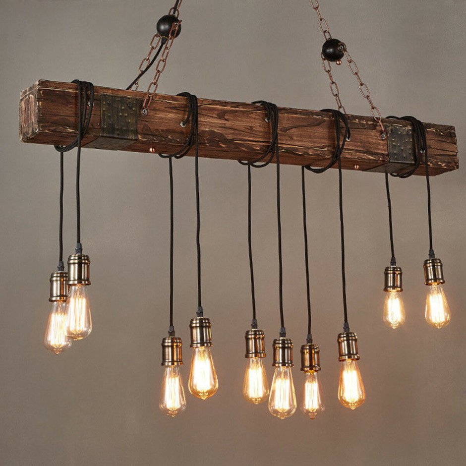 Светильники в стиле лофт с лампочками Эдисона