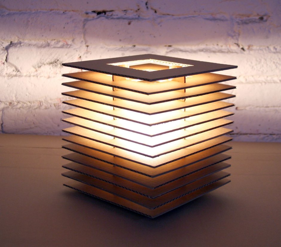 Дизайнерские светильники из фанеры