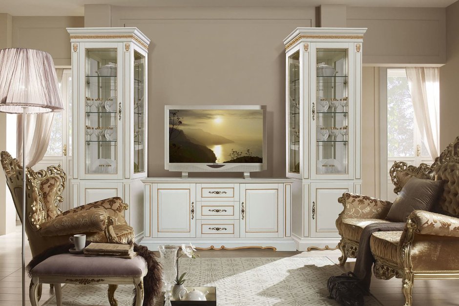 Стенка Ника венге белый глянец