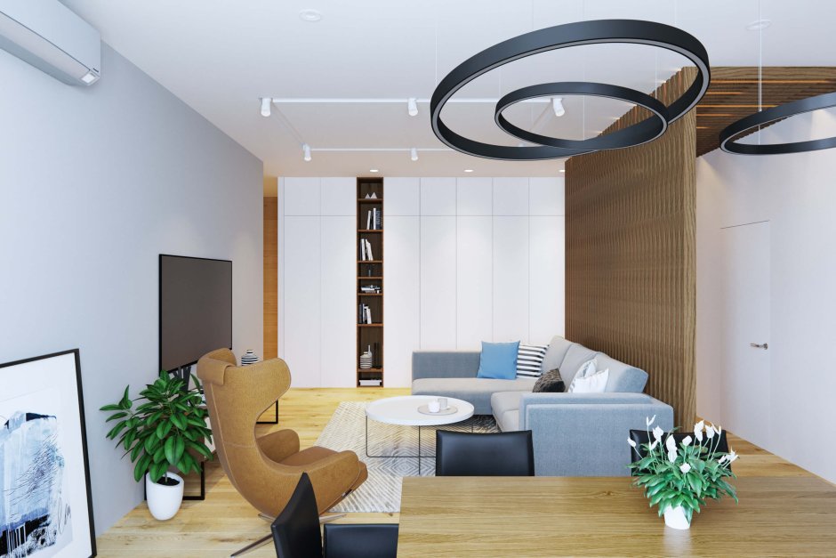 Светильник светодиодный управляемый Saturn 60w RGB R-470-shiny/White-220-ip44 /2019
