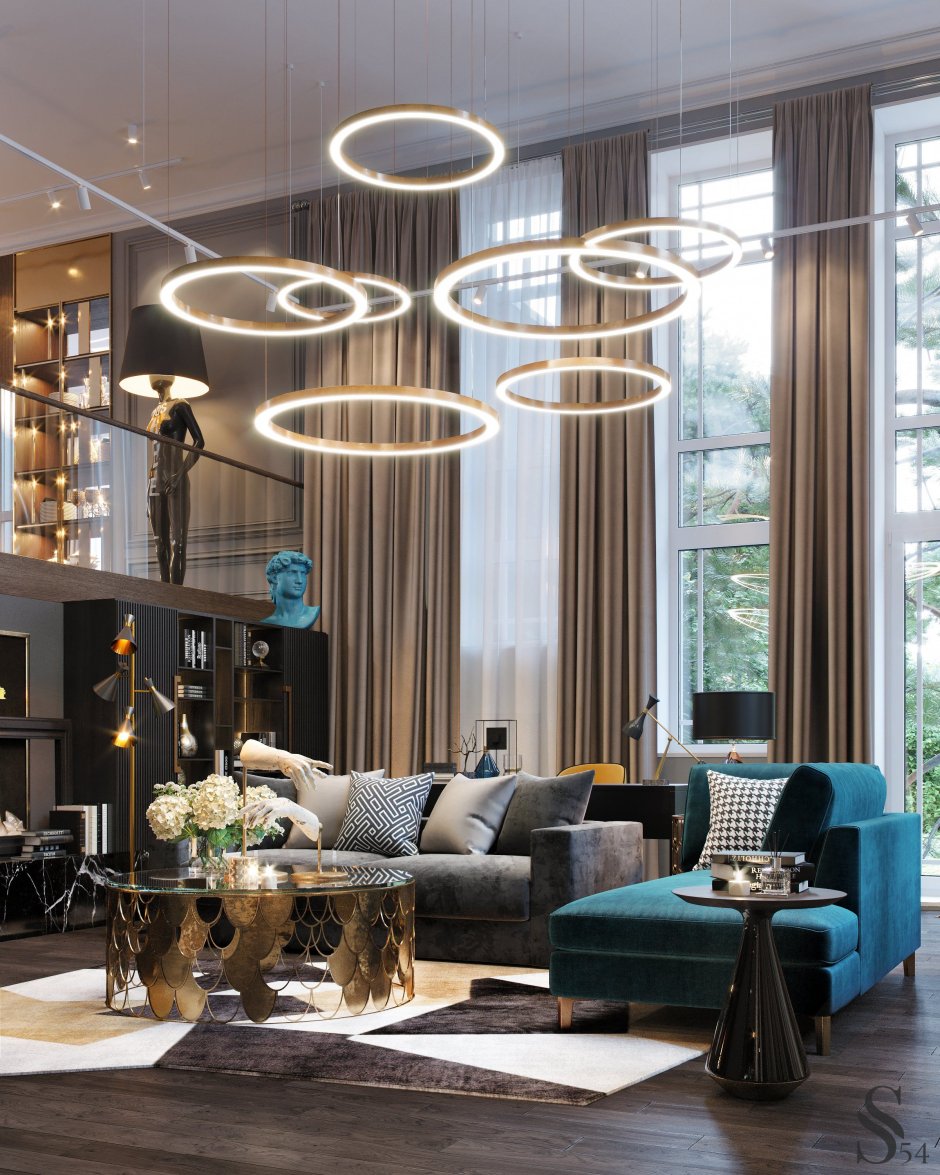 Pendant Lamp Saturn led Copper small Kare Design