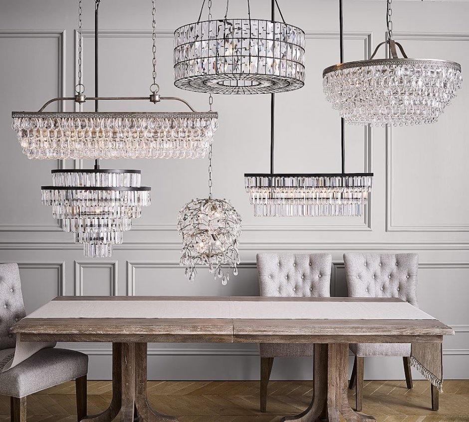 Люстра Clarissa Glass Drop petite Round Chandelier