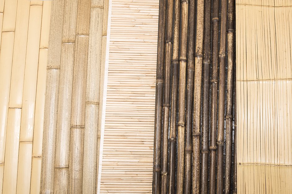 Экостиль в гостиной бамбук