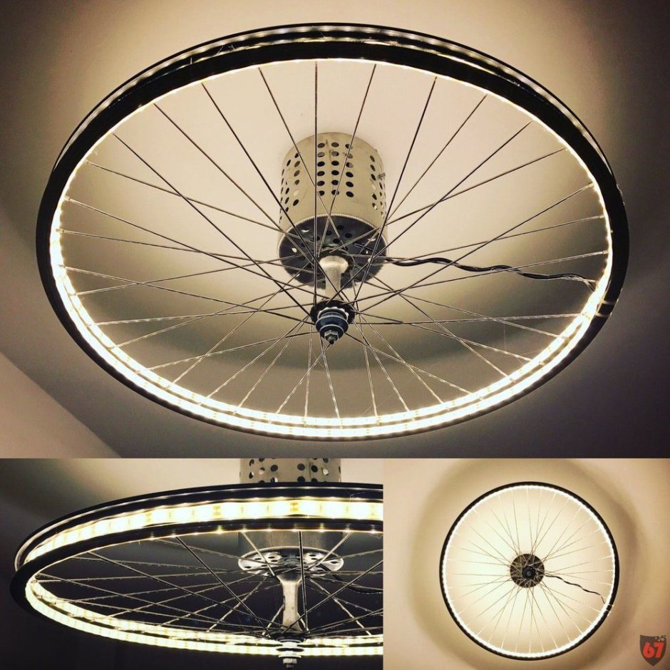 Светильник велосипедное колесо