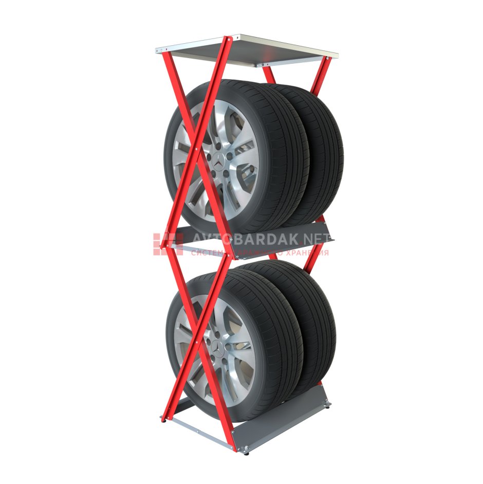 Увеличенный стеллаж для колес верт. (До r22, 320мм)