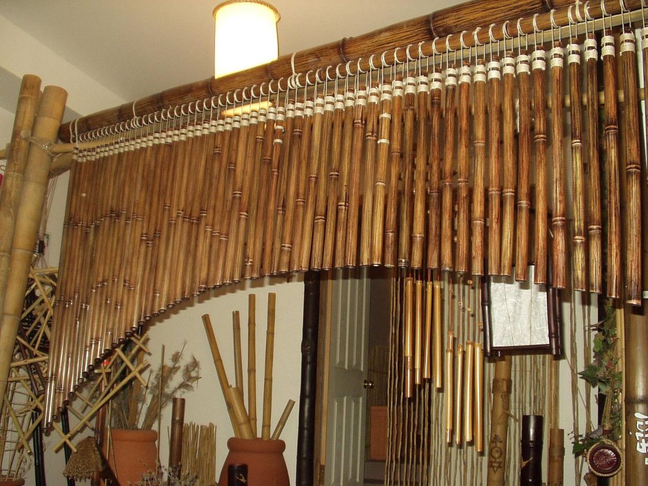 Изделия из бамбука в интерьере