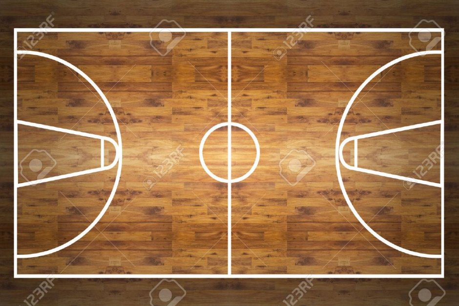 Баскетбольное поле сверху