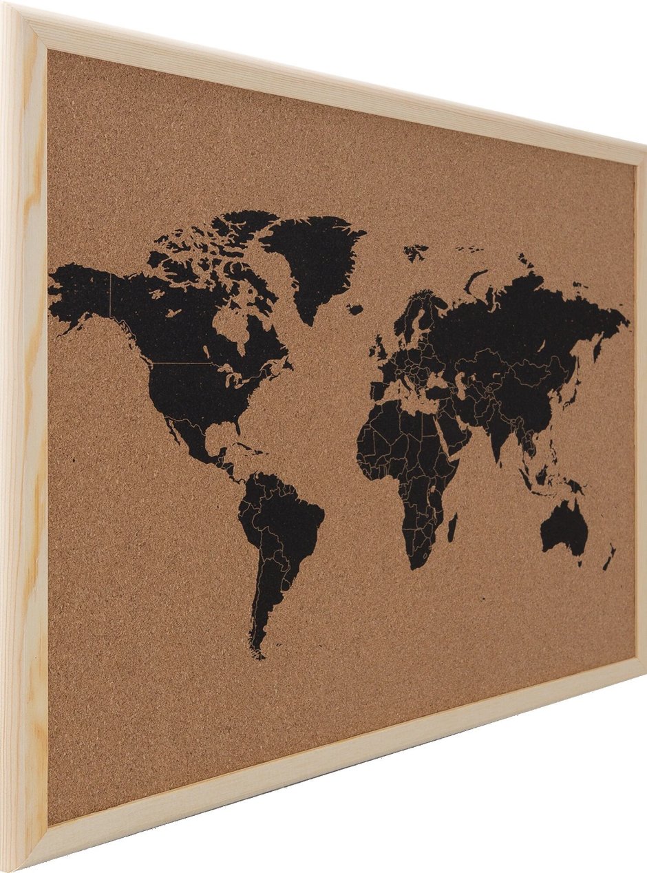 Пробковая карта мира Леруа Мерлен