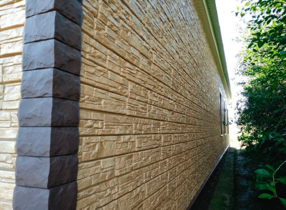 Фасад Крымский сланец янтарь