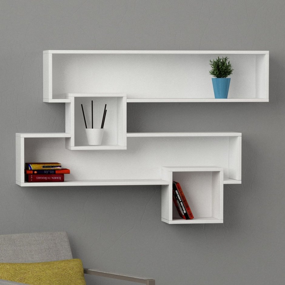 Полка "Wall Shelf-s (bas WL-001)" белая