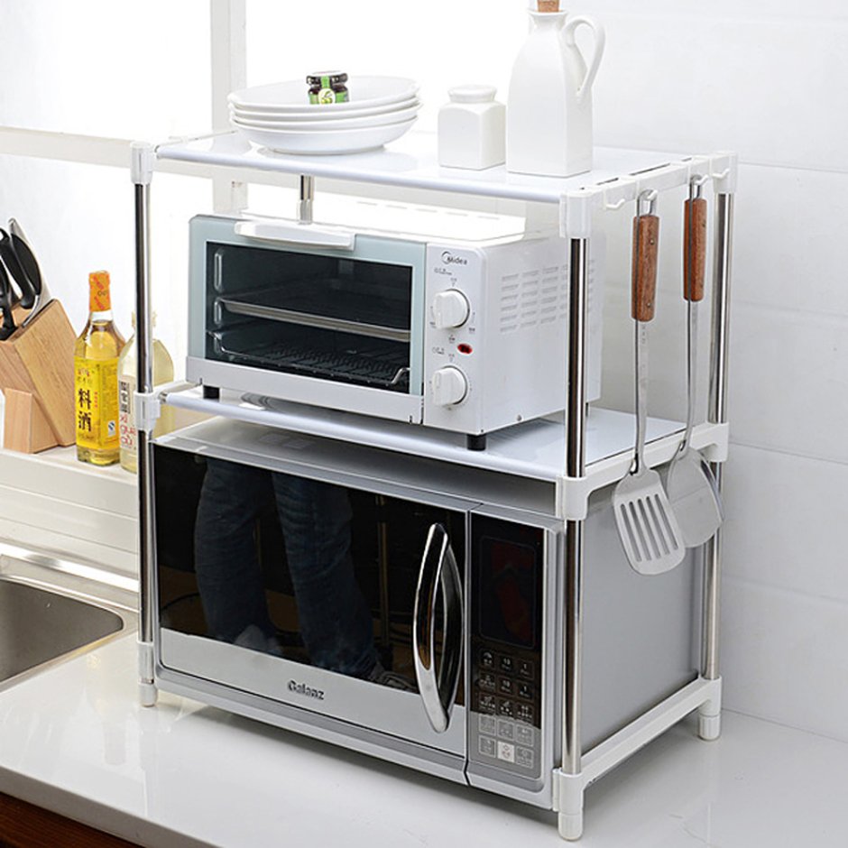 Полка кухонная для микроволновой печи lettbrin, 57 см х 30 см х 48 см Rack