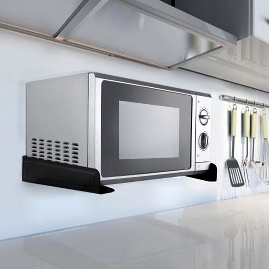 Микроволновая печь в современном интерьере гостиной