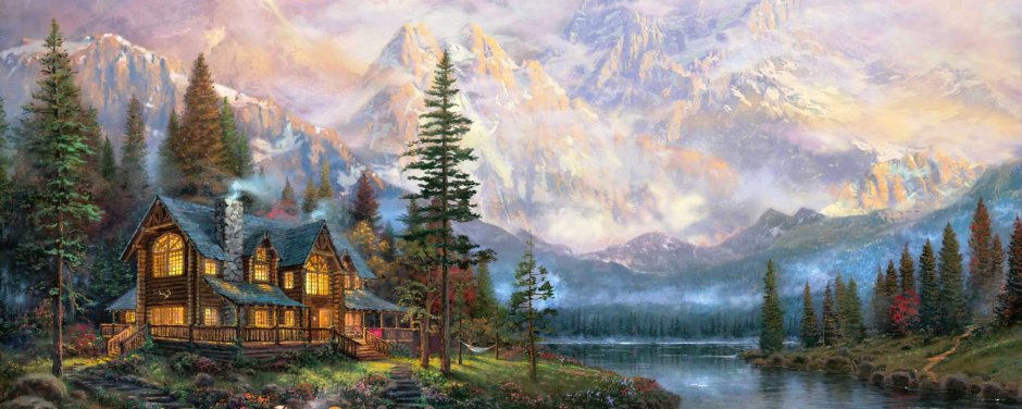 Томас Кинкаде живопись горы