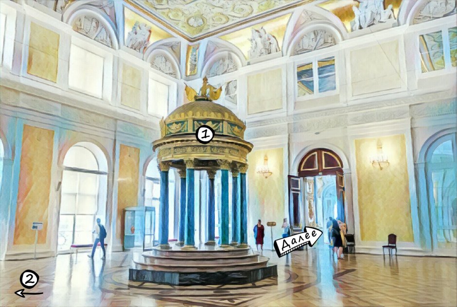 Малахитовая Ротонда. Аванзал Эрмитажа