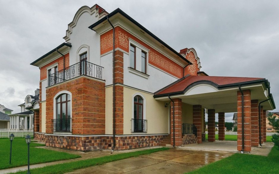 Красивые фасады из кирпича