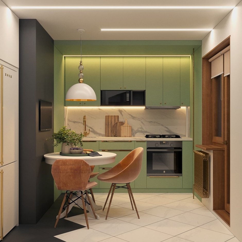 Перепланировка маленькой кухни