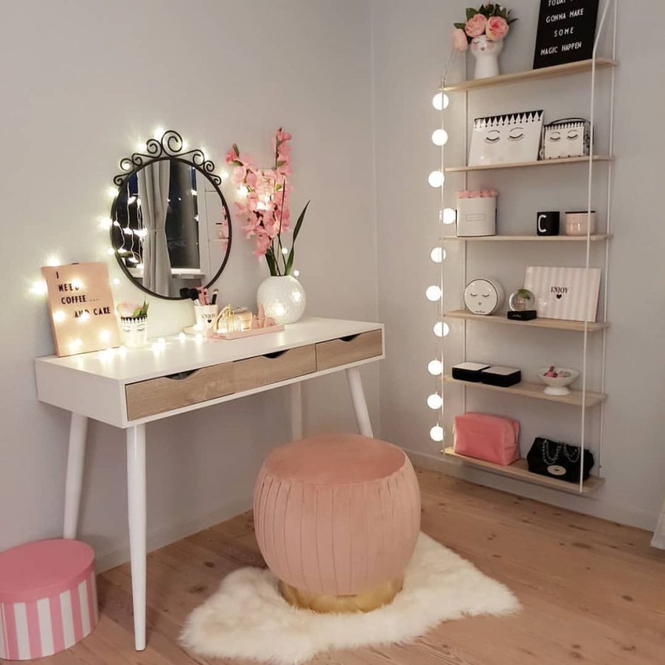 Макияжный стол ikea Alex декор