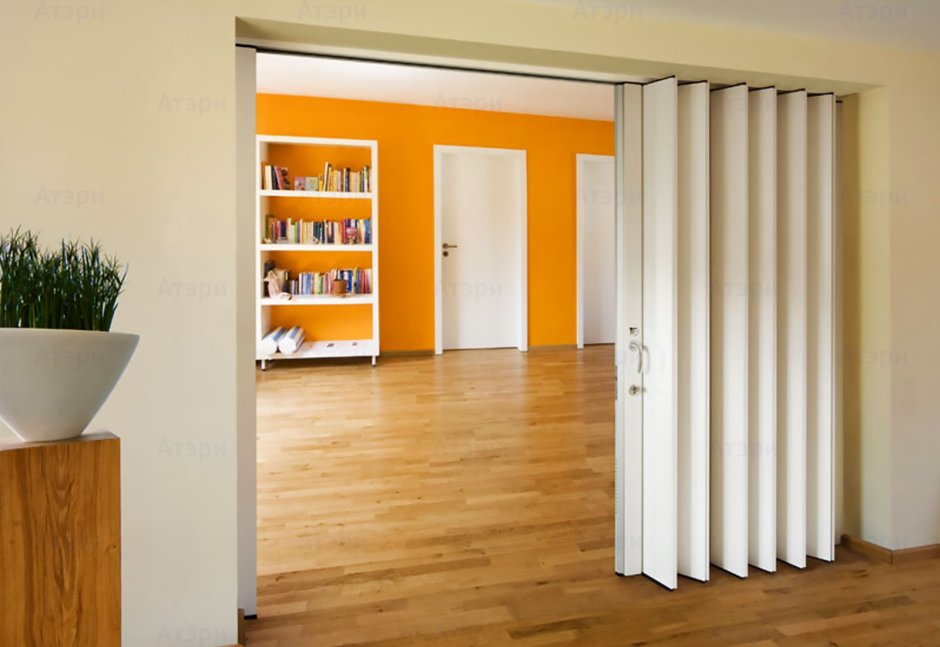 Раздвижные двери гармошка перегородки