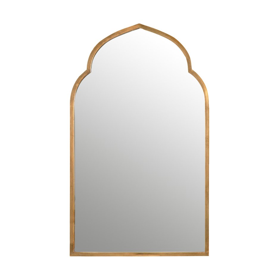 Зеркало арочное латунное