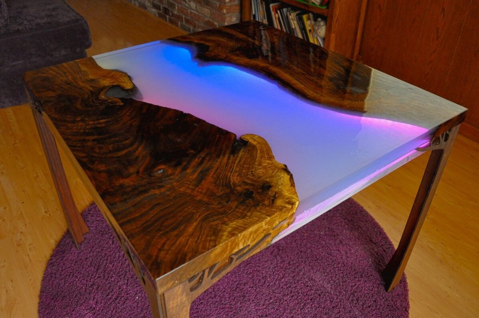 Epoxy Resin River Table. Мебель