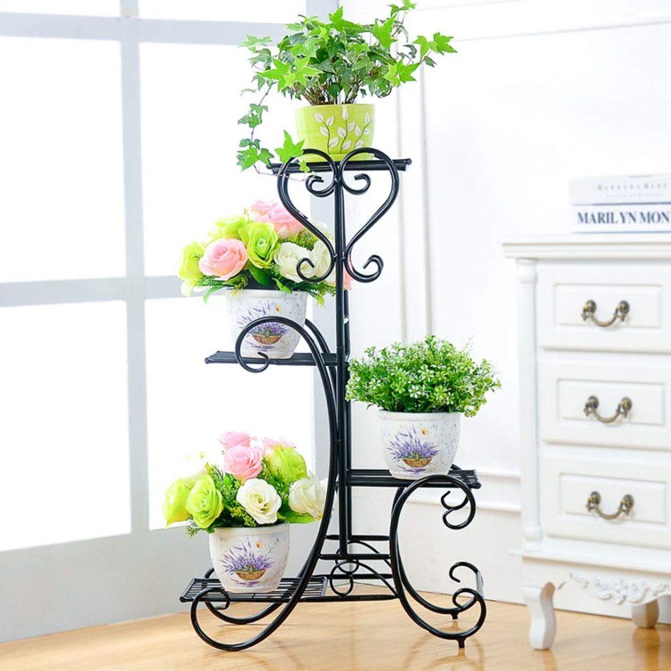 Подставка для цветов напольная деревянная лесенка