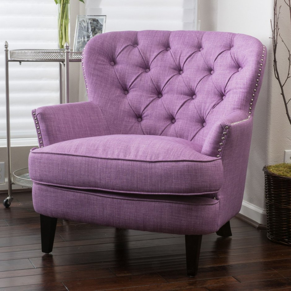 Velvet Wingback Chair