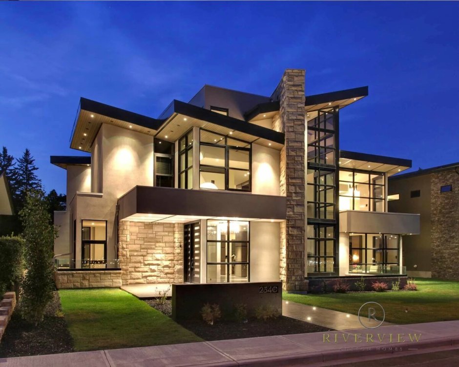 Фасады двухэтажных домов