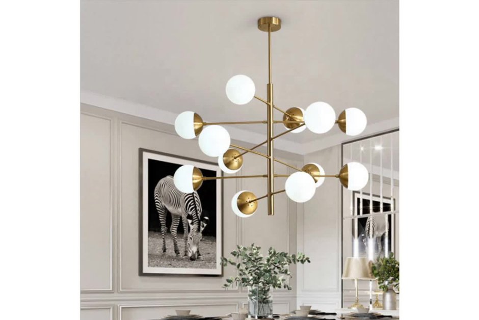 Chandelier Loft molecule 12 Lamps