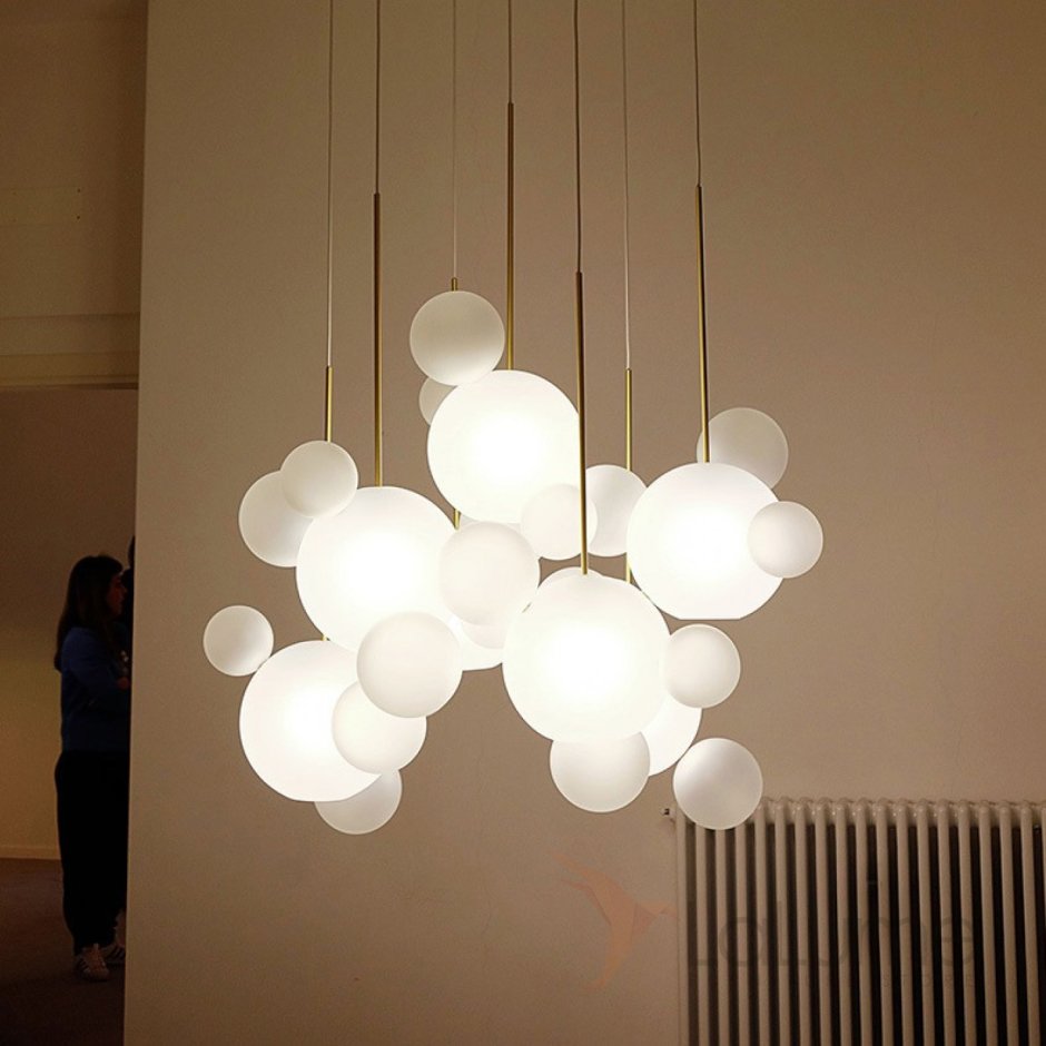 Люстра Giopato & Coombes Bolle Zigzag Chandelier 24 Bubble Linear