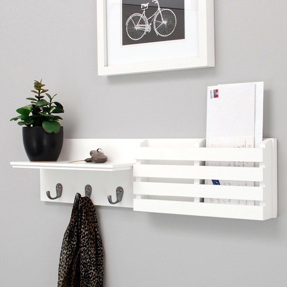 Полка "Wall Shelf-s (bas WL-001)" белая