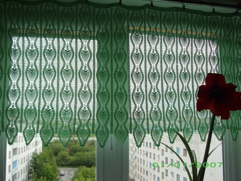 Вязаные шторы на вязальной машине