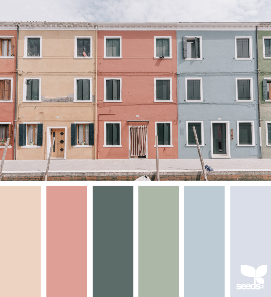 Сочетание цветов для зданий