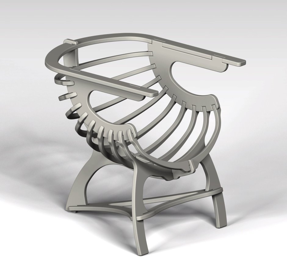 Кресло Ракушка из фанеры чертежи DXF