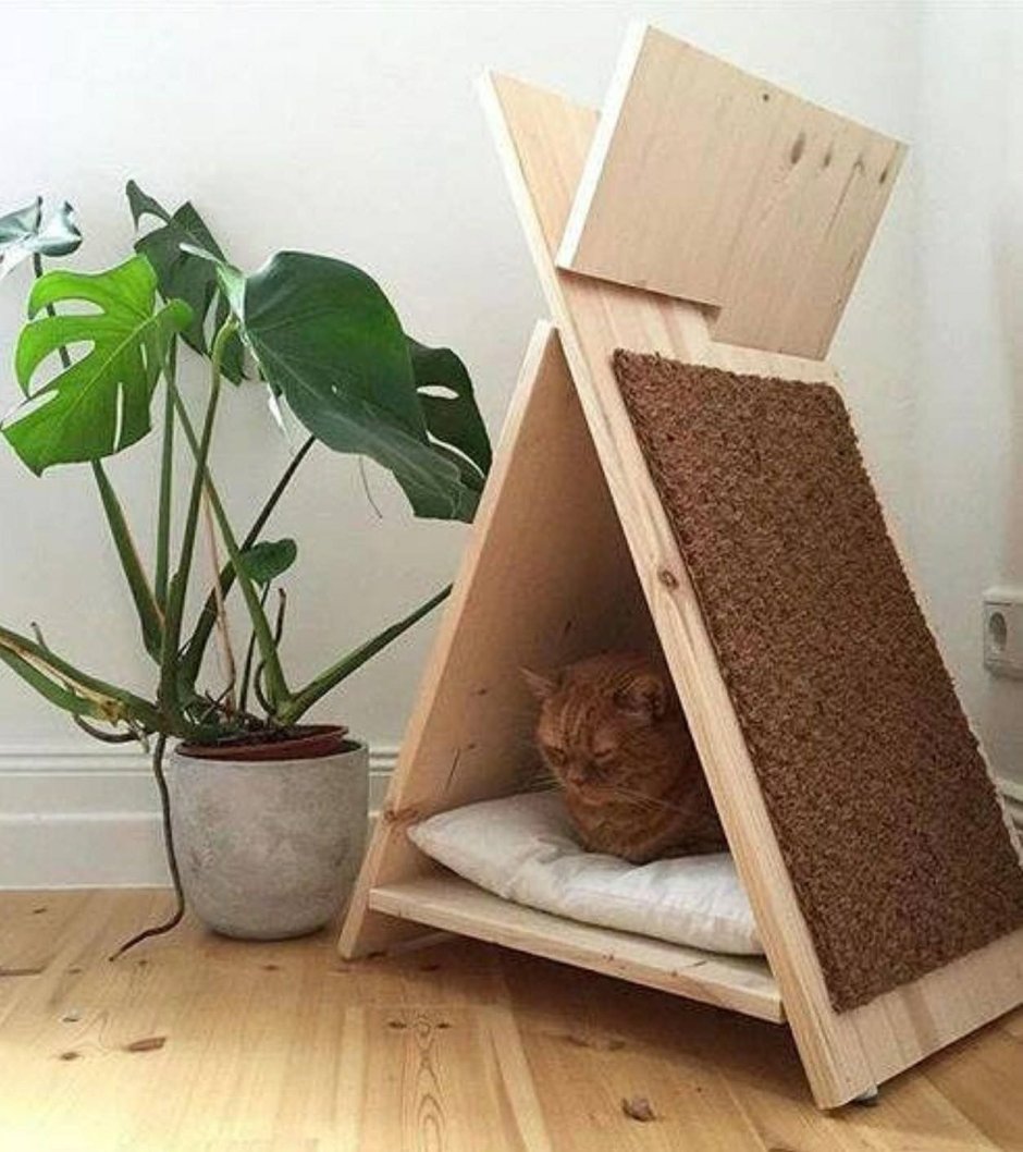 Дерево для кошек в интерьере