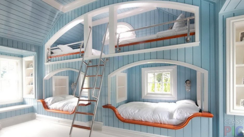 Двухэтажные кровати необычные